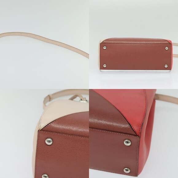 FENDI Petite To Jules Hand Bag Leather Pink Silver - Picture 10 of 13